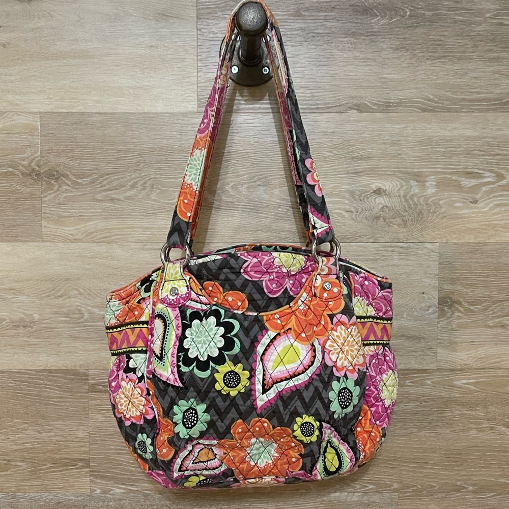 Vera Bradley shoulder bag orange/pink/brown floral print